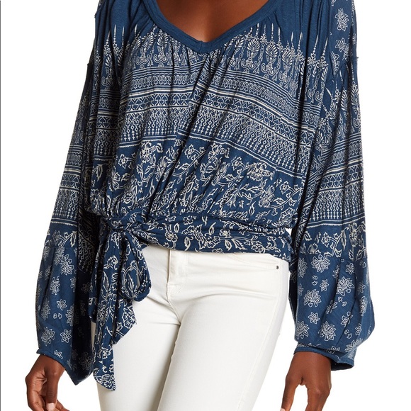 Free People Weekend Warrior Top In Blue - Picture 4 of 4